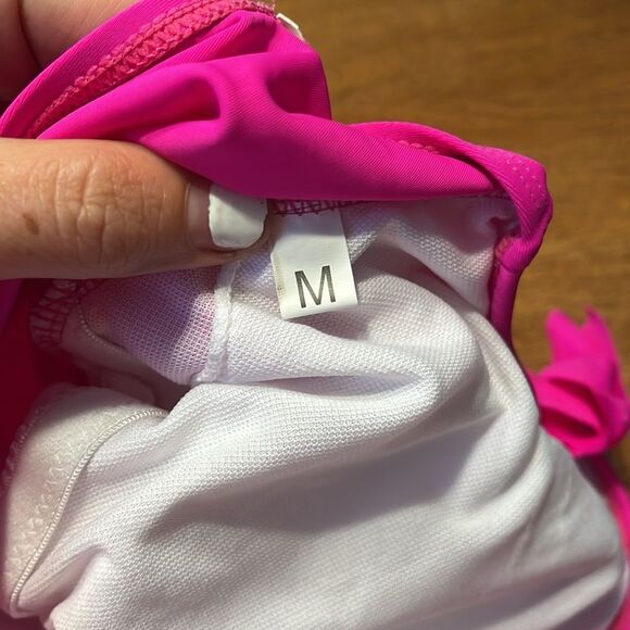 SHENDM Pink Ruched One Shoulder One Piece Swimsuit - Picture 3 of 7